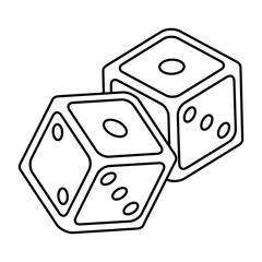 A flat design, icon of ludo dices