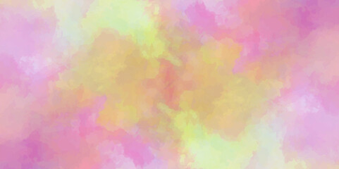 abstract colorful background with bokeh .Delicate sepia background with paint stains watercolor texture .subtle watercolor pink yellow blue gradient illustration.	