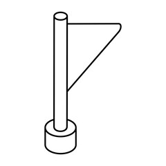 A unique design icon of sports flag