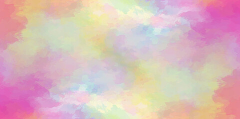 abstract colorful background with bokeh .Delicate sepia background with paint stains watercolor texture .subtle watercolor pink yellow blue gradient illustration.	