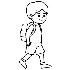 Back to School Kids Vector Art.