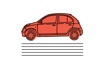 Wallpaper Aesthetic, Trendy automotive Lock Screen, Vector illustrations for apparel prints and other uses. Hand drawn cars.
