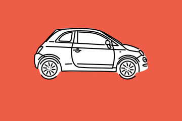 Wallpaper Aesthetic, Trendy automotive Lock Screen, Vector illustrations for apparel prints and other uses. Hand drawn cars.
