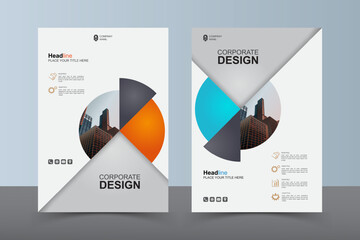 Modern Layout Flyer. Corporate Book Cover Design, EPS Vector Template. Can be Adapt to Brochure, Annual Report, Magazine, Business Presentation, Poster, flyer, Banner, Website

