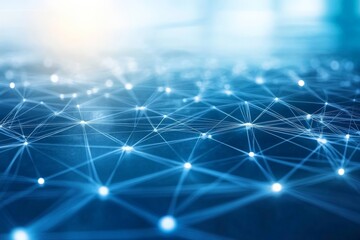 Obraz premium Interconnected Digital Network - Abstract Technological Background