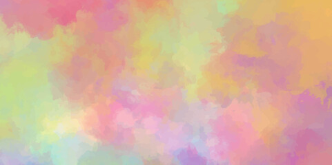 abstract colorful background with bokeh .Delicate sepia background with paint stains watercolor texture .subtle watercolor pink yellow blue gradient illustration.	