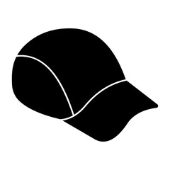 A flat design icon of cap