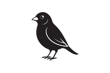 Finch bird silhouette vector illustration