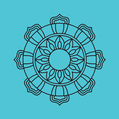 Mandala background in lineal style