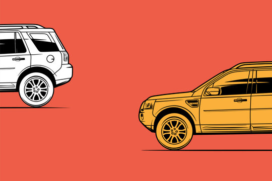 Wallpaper Aesthetic, Trendy automotive Lock Screen, Vector illustrations for apparel prints and other uses. Hand drawn cars.
