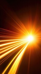 Obraz premium Bright Neon Light Burst with Radiating Golden Streaks, background, vertical wallpaper