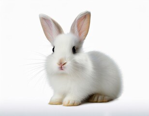 Cute White Baby Rabbit