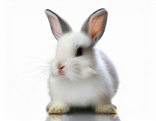 Adorable White Baby Bunny