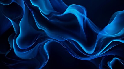 Obraz premium Abstract blue swirls background perfect for website banners, social media posts, or any design project that needs a touch of elegance and sophistication. It symbolizes flow, energy, mystery, depth, a