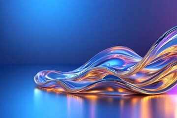 Abstract financial plan, with smooth gradients and flowing shapes representing income and savings goals