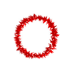 illustration of red circle icon forming fire without background