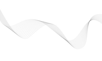Black wavy lines art vector illustration