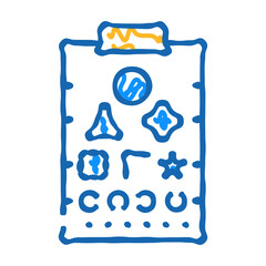 sivtsev table, stand for training vision doodle icon sketch vector. sivtsev table, stand for training vision sign. isolated symbol illustration