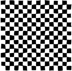 Fototapeta premium Psychedelic checkerboard pattern