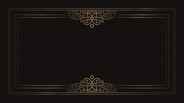 Elegant gold decorative frame design background