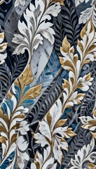 A marble surface with a floral pattern