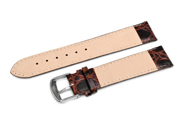 Leather watch strap