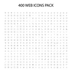 set of 400 web icons pack