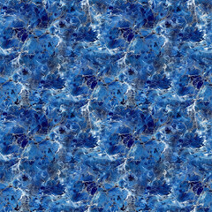 Fototapeta premium Abstract fluid art painting featuring swirling shades of blue and white marble texture
