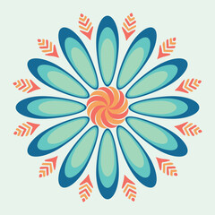 Ocean Breeze Mandala Design
