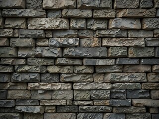 Rugged gray stone wall texture.