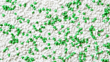 white and green sprinkle background,