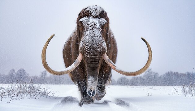 mammoth in the snow