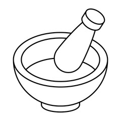 Modern design icon of pestle mortar