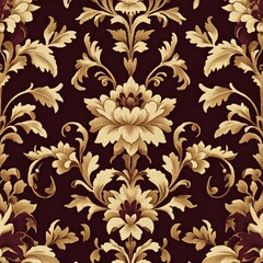 Elegant floral pattern on dark background