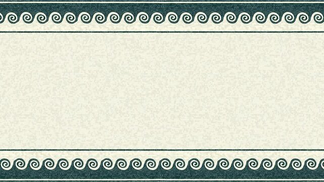 Mosaic tiles border loop pattern, Motion graphic abstract background with copy space