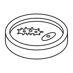 Icon of petri dish, editable vector