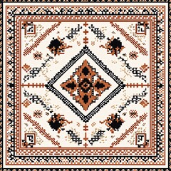 Intricate geometric pattern design, white background