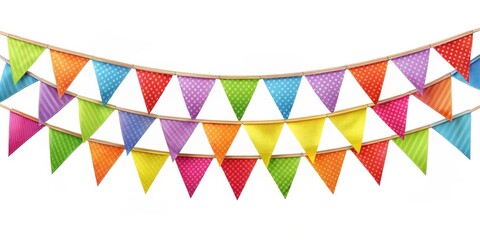 Obraz premium Colorful Bunting Flags Party Decoration, bunting, flag, celebration