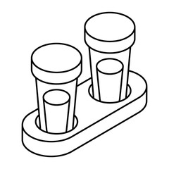 An editable design icon of experiment