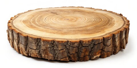 Tree Stump Cross Section, Isolated, Natural, Wood, Texture