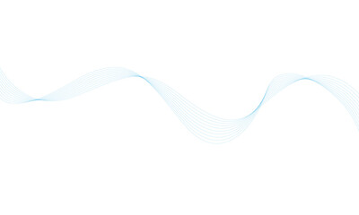 Blue wavy lines art vector illustration