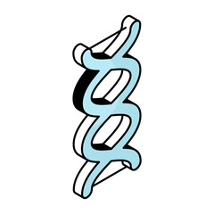 DNa icon in flat design