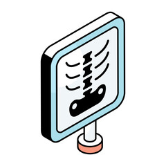 Unique design icon of ribs cage