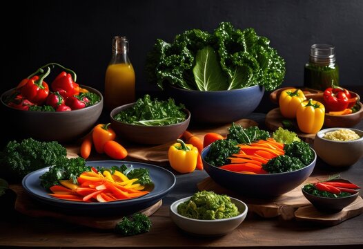 colorful vibrant allergy friendly dishes showcasing fresh nutrient rich wholesome flavors health conscious eating, ingredients, healthy, nutrition