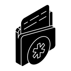 Premium download icon of medical folder