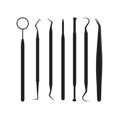 Tooth cleaning pick icon