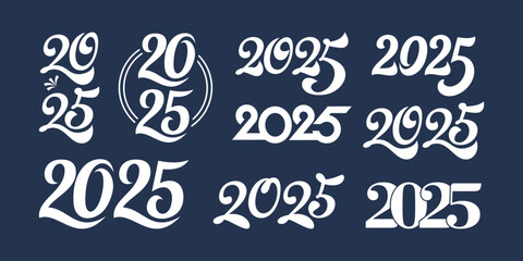 Bundle 2025 design element vector idea