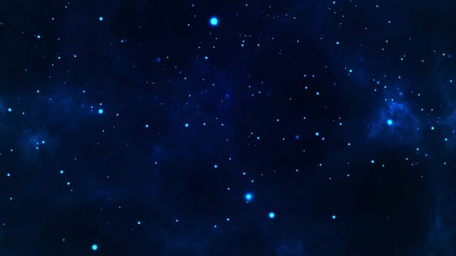 Abstract particle animation on black background