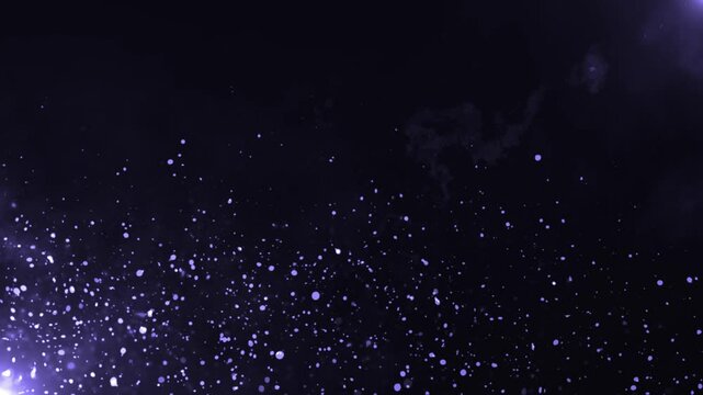 Abstract particle animation on black background