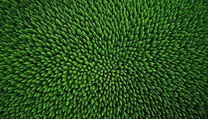 Fototapeta premium An overhead view showcasing lush green grass in a tight, full-frame composition. The dense arrangement of blades creates a vibrant, natural texture, emphasizing growth and vitality. Perfect for